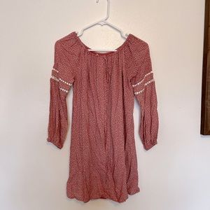 Off the shoulder red dress size small